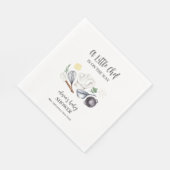 Minimalistisch Modern Little Chef Baby shower Servet (Hoek)
