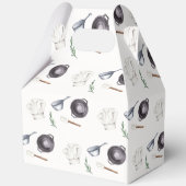 Minimalistisch Modern Little Chef Pattern Baby sho Bedankdoosjes (Achterkant)