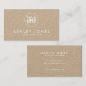 Minimalistisch modern Logo Kraft-Visitekaartje Visitekaartje (Voorkant / Achterkant)