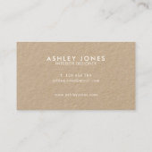 Minimalistisch modern Logo Kraft-Visitekaartje Visitekaartje (Achterkant)