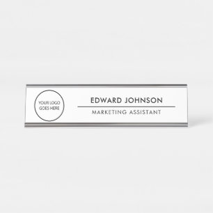 Minimalistisch Modern Logo Zakelijk Kantoor Bureau Naambordje