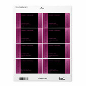 Minimalistisch modern luxe roze zwart product etiket (Full Sheet)