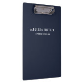 Minimalistisch modern maritiem blauw klembord (Rechts)