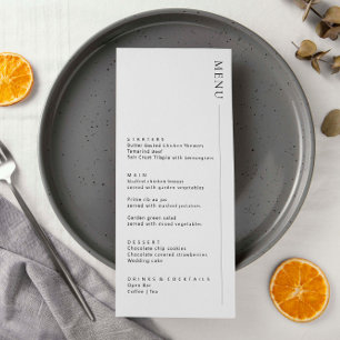Minimalistisch modern menu