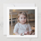 Minimalistisch Modern Merry Christmas Two Photo Sq Feestdagenkaart (Achterkant)