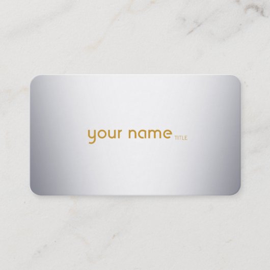 Minimalistisch modern metaal visitekaartje (Voorkant)
