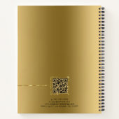 Minimalistisch modern Metallic Gold-ontwerp Notitieboek (Achterkant)