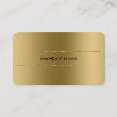 Minimalistisch modern Metallic Gold-ontwerp Visitekaartje (Voorkant)