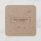 Minimalistisch Modern milieuvriendelijk Kraft-papi Vierkante Visitekaartje (Voorkant)