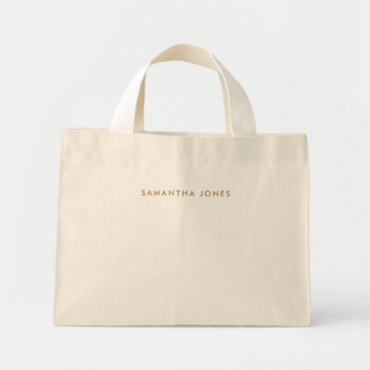 Minimalistisch Modern Mini Tote Bag (Voorkant)