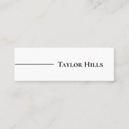 Minimalistisch modern modellijnnaammonochroom mini visitekaartje