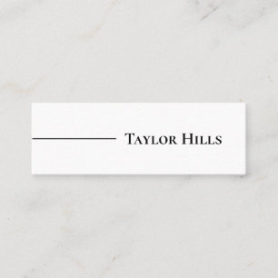 Minimalistisch modern modellijnnaammonochroom mini visitekaartje