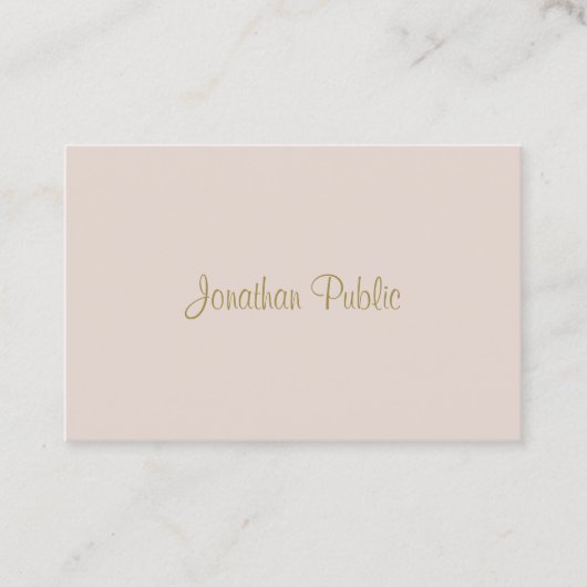 Minimalistisch modern modern handschrift met handm visitekaartje (Voorkant)