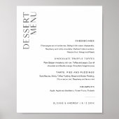 Minimalistisch modern modern huwelijksdienstmenu 8 poster (Voorkant)