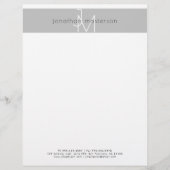 Minimalistisch modern monogram briefhoofd (Voorkant)