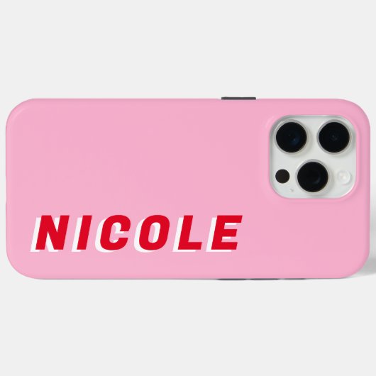 Minimalistisch modern monogram Case-Mate iPhone case (Achterkant (horizontaal))