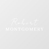 Minimalistisch modern monogram deur bord raamsticker (Vel)