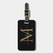 Minimalistisch Modern Monogram Elegant Bagagelabel (Voorkant verticaal)