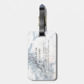 Minimalistisch modern monogram elegant patroon bagagelabel (Achterkant verticaal)