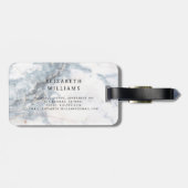 Minimalistisch modern monogram elegant patroon bagagelabel (Achterkant horizontaal)