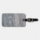 Minimalistisch modern monogram elegant patroon bagagelabel (Voorkant horizontaal)