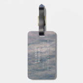 Minimalistisch modern monogram elegant patroon bagagelabel (Achterkant verticaal)