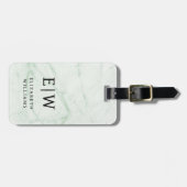 Minimalistisch modern monogram elegant patroon bagagelabel (Voorkant horizontaal)