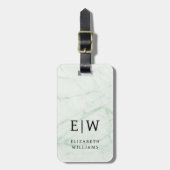 Minimalistisch modern monogram elegant patroon bagagelabel (Voorkant verticaal)