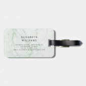 Minimalistisch modern monogram elegant patroon bagagelabel (Achterkant horizontaal)