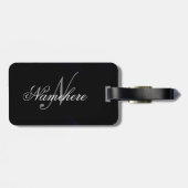 Minimalistisch modern monogram elegant patroon bagagelabel (Achterkant horizontaal)