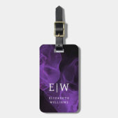 Minimalistisch modern monogram elegant patroon bagagelabel (Voorkant verticaal)