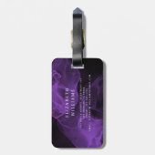 Minimalistisch modern monogram elegant patroon bagagelabel (Achterkant verticaal)