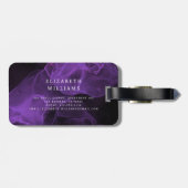 Minimalistisch modern monogram elegant patroon bagagelabel (Achterkant horizontaal)