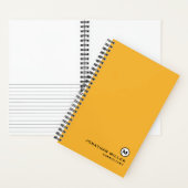 Minimalistisch modern monogram geel notitieboek (Binnen)