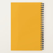 Minimalistisch modern monogram geel notitieboek (Achterkant)