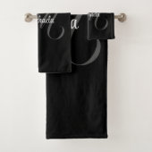 Minimalistisch modern monogram initiaal bad handdoek (Insitu)