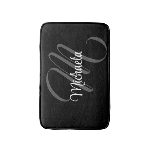 Minimalistisch modern monogram initiaal badmat (Voorkant Verticaal)