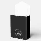 Minimalistisch modern monogram initiaal bedankdoosjes (Geopend)