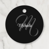 Minimalistisch modern monogram initiaal bedankjes labels (Achterkant)