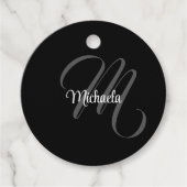 Minimalistisch modern monogram initiaal bedankjes labels (Voorkant)