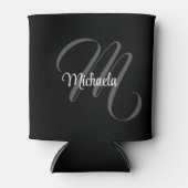 Minimalistisch modern monogram initiaal blikjeskoeler (Voorkant)
