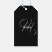 Minimalistisch modern monogram initiaal cadeaulabel (Achterkant)