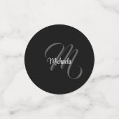 Minimalistisch modern monogram initiaal confetti (Kleine voorkant)