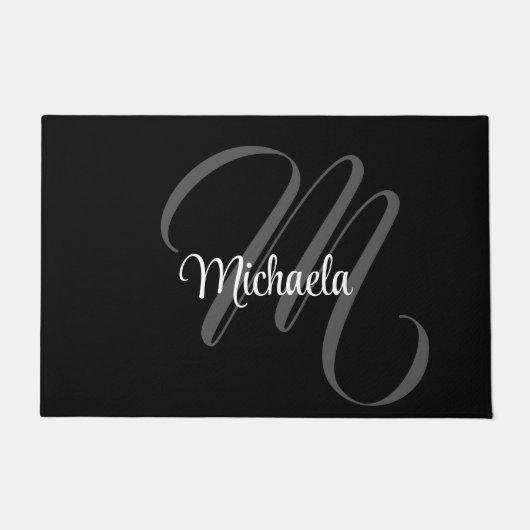 Minimalistisch modern monogram initiaal deurmat (Voorkant)