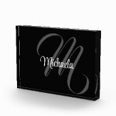 Minimalistisch modern monogram initiaal fotoblokken (Rechts)