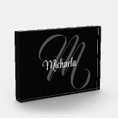 Minimalistisch modern monogram initiaal fotoblokken (Links)