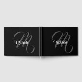 Minimalistisch modern monogram initiaal gastenboek (Volledig)