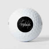 Minimalistisch modern monogram initiaal golfballen (Voorkant)