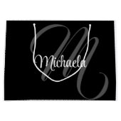 Minimalistisch modern monogram initiaal groot cadeauzakje (Voorkant)