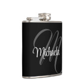 Minimalistisch modern monogram initiaal heupfles (Rechts)